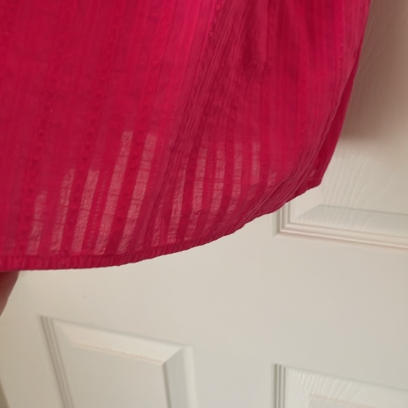 Loft Short Sleeve Flutter Sleeve Button Front Top - Picture 5 of 5